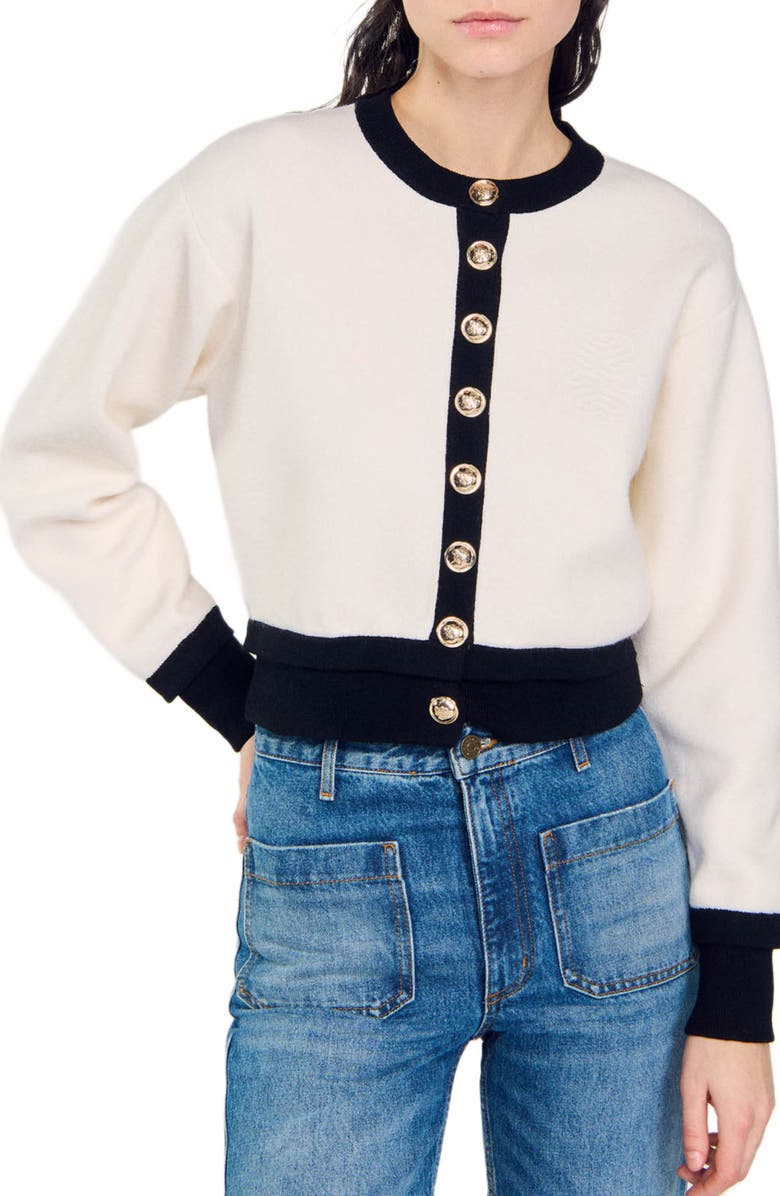 SANDRO Knit cardigan, Main, color, 