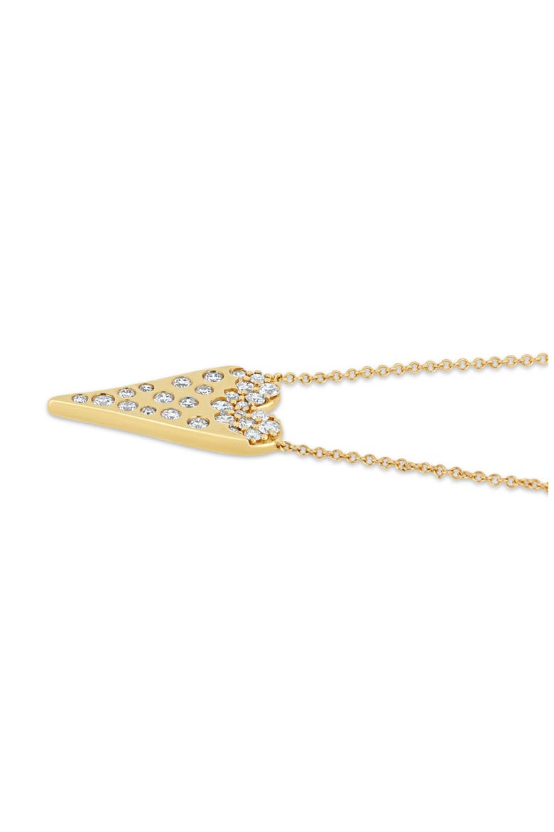 18K Gold Kiera Diamond Heart Pendant Necklace, Alternate, color, 18KY GOLD
