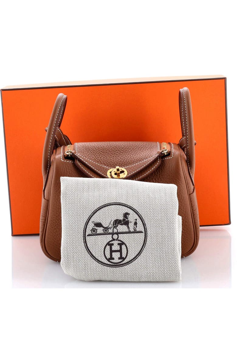 Pre-Owned Hermes Lindy Bag Clemence Mini, Alternate, color, Gold