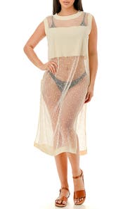 MARCUS ADLER Open Weave Cover-Up Dress