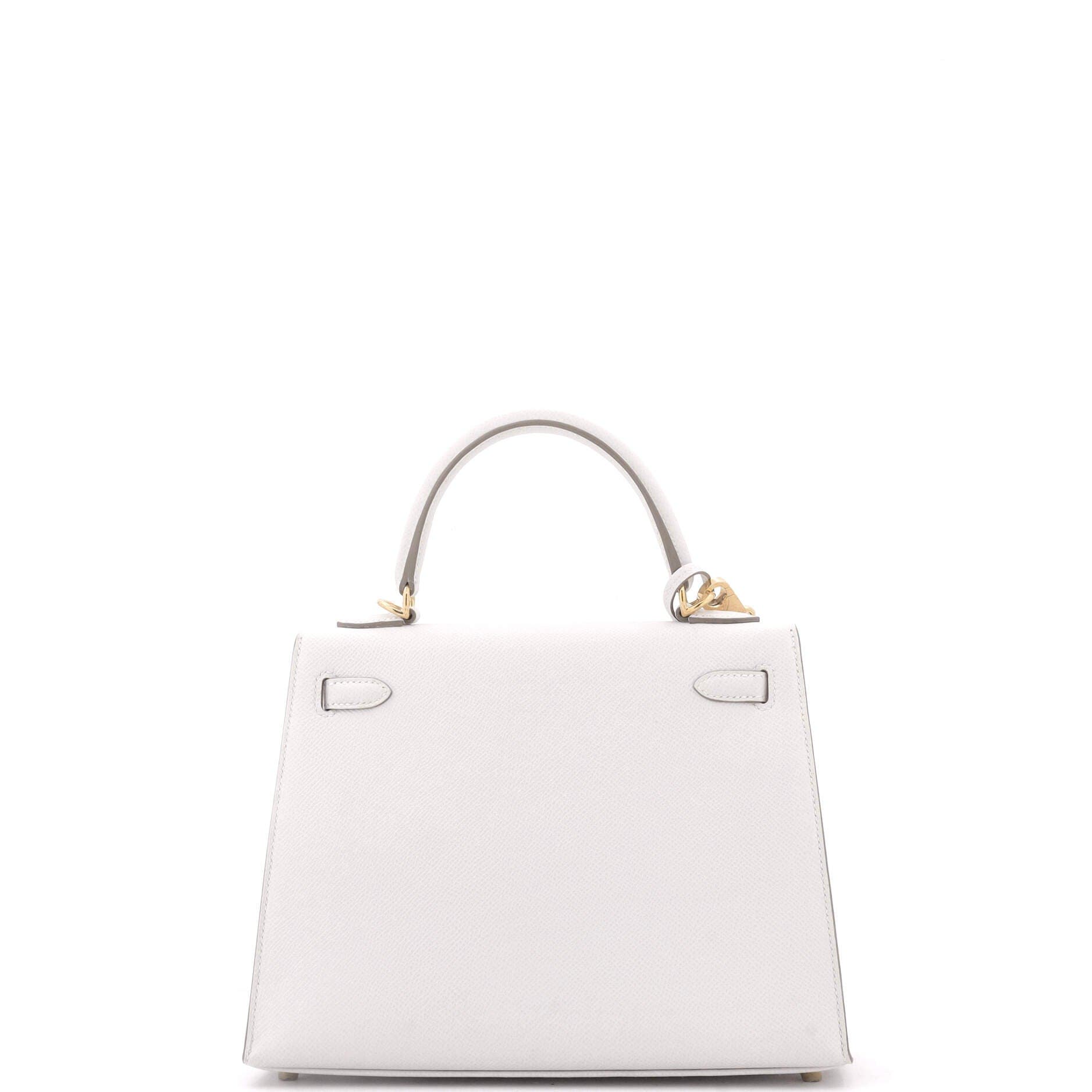 Pre-Owned Hermes Kelly Handbag Grey Epsom with Gold Hardware 25, Alternate, color, 