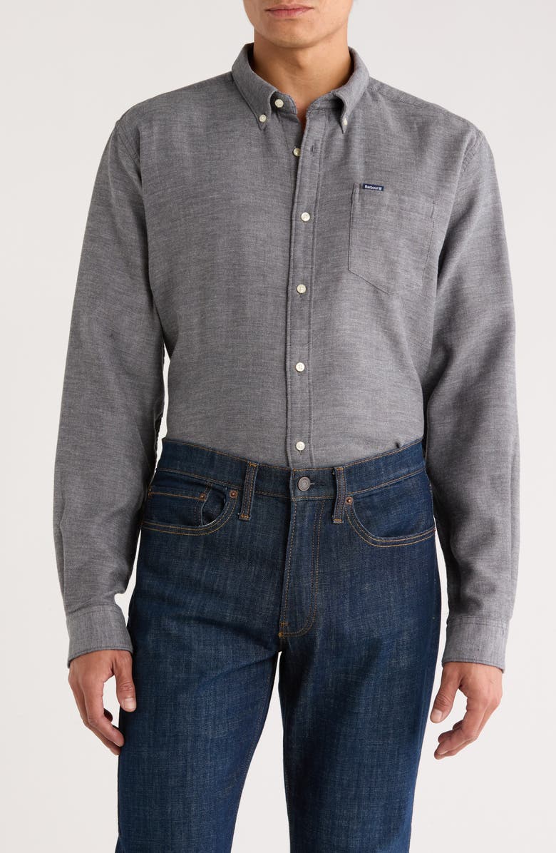 Barbour Buckley Button-Down Shirt, Main, color, Grey Marl