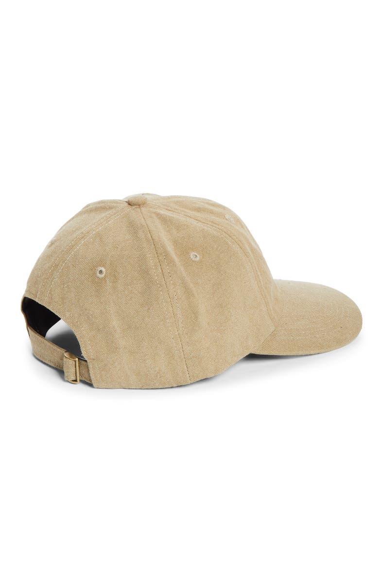 Noah Washed Cotton Canvas Baseball Cap, Alternate, color, Olive