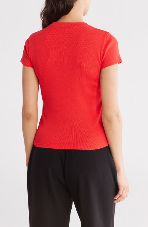 Theory Stretch Rib Tiny Tee In Poppy