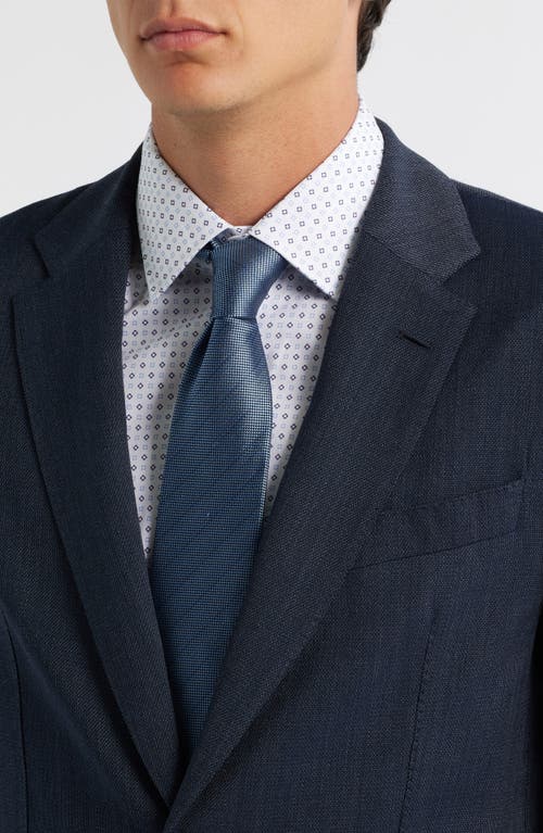 Hugo Boss Boss Heston Slim Fit Textured Stretch Wool Suit In Blue