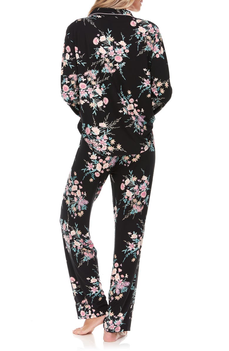 Flora Nikrooz Lindsey Floral Long Sleeve Top & Pants Pajamas, Alternate, color,