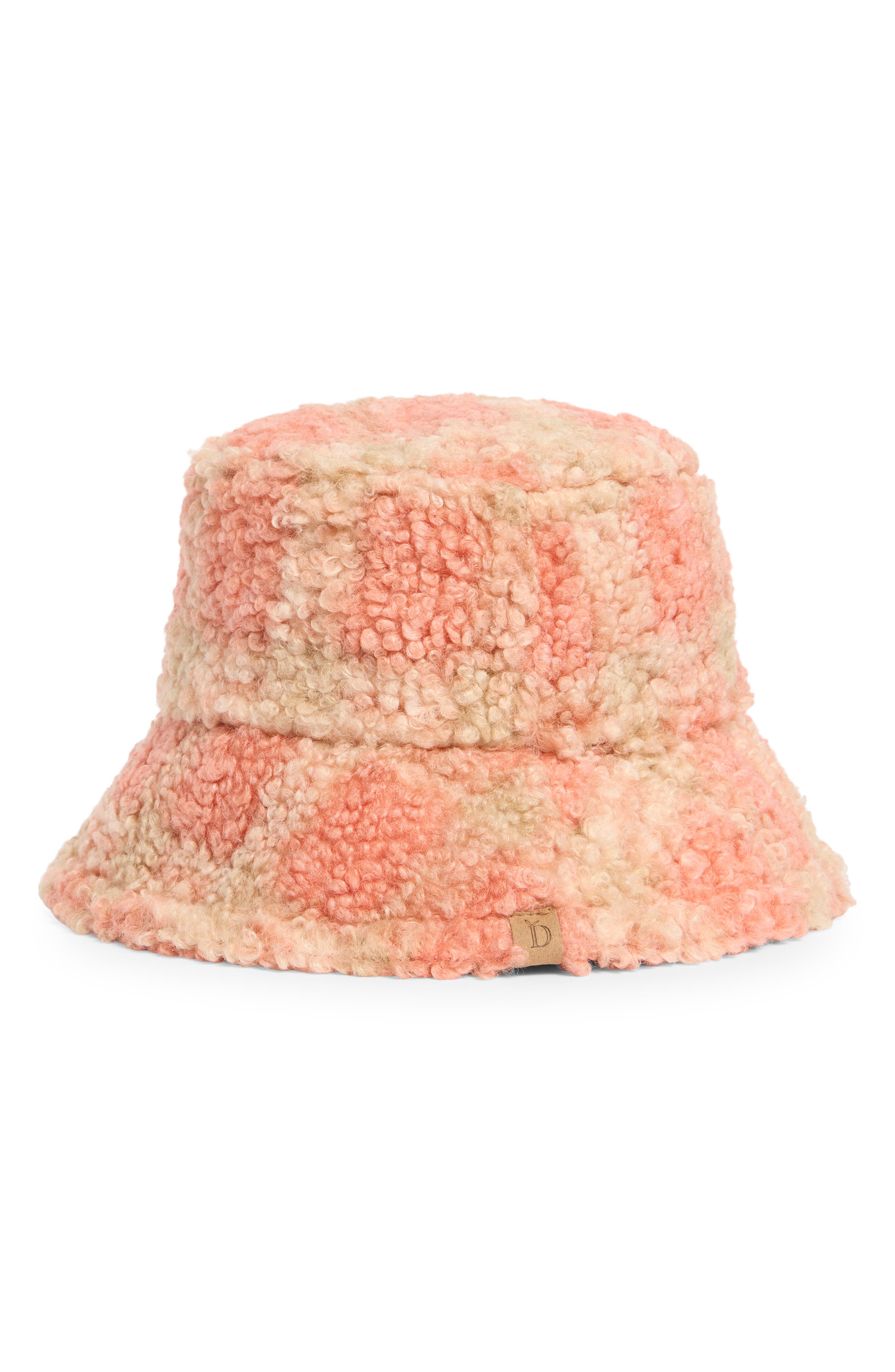 AREA STARS Plaid Faux Shearling Bucket Hat