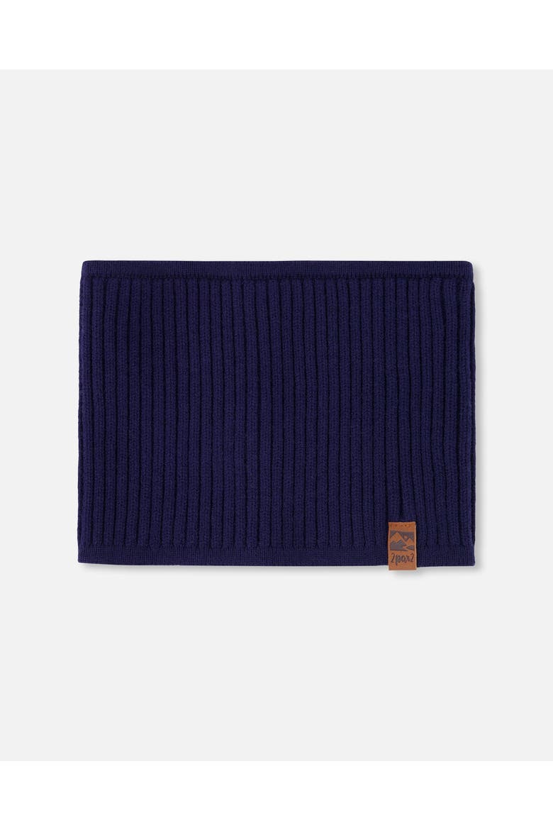 Gender Inclusive Soft Ribbed Knit Neck Tube, Main, color, Navy Blue