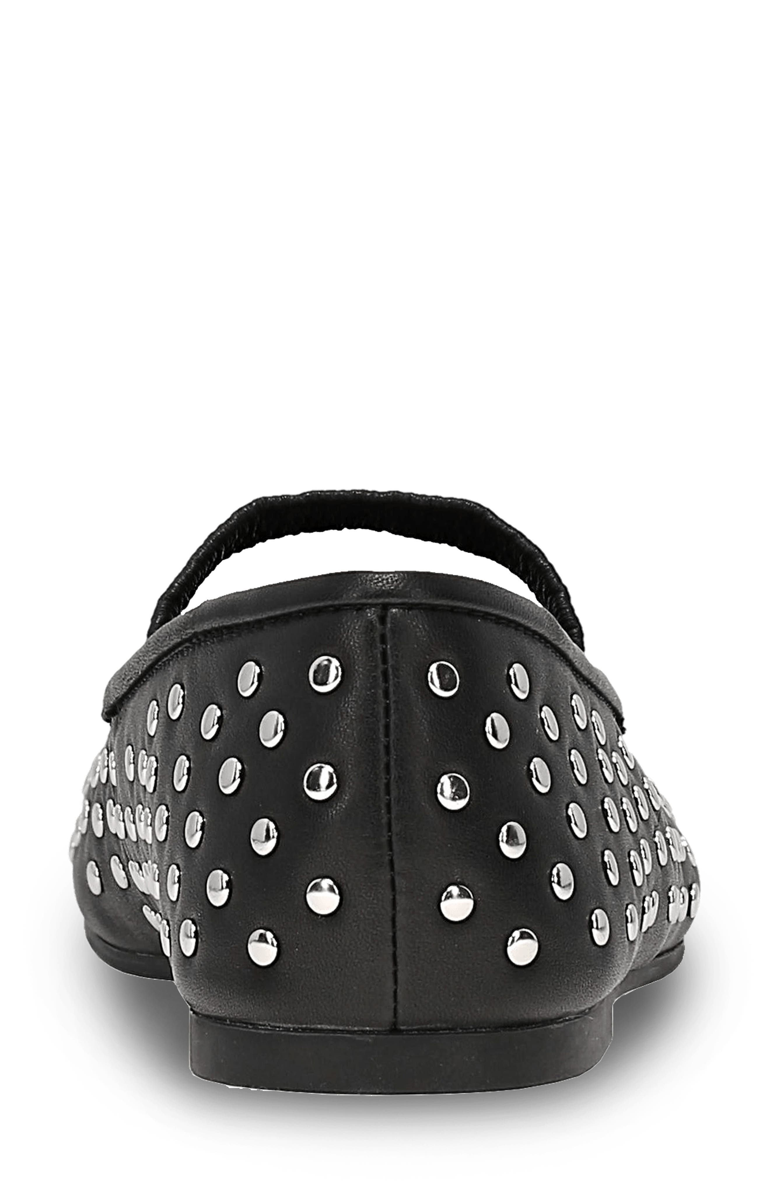 Frye Emma Studded Mary Jane Flat, Alternate, color, Black