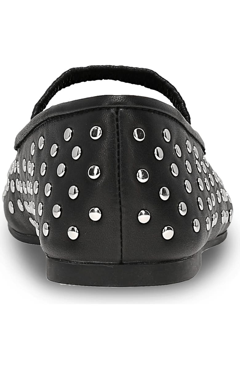 Frye Emma Studded Mary Jane Flat, Alternate, color, Black