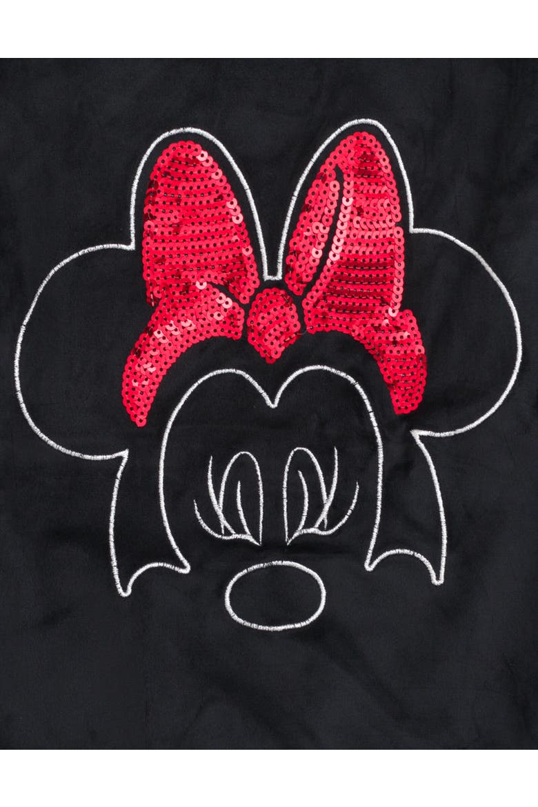 Minnie Mouse Velour Sweatshirt & Pants Set, Alternate, color, Black