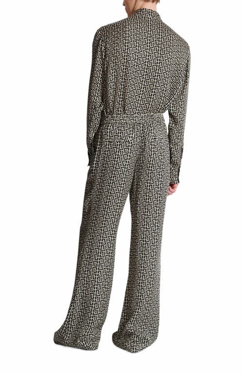 Balmain Monogrammed Flowing Trousers