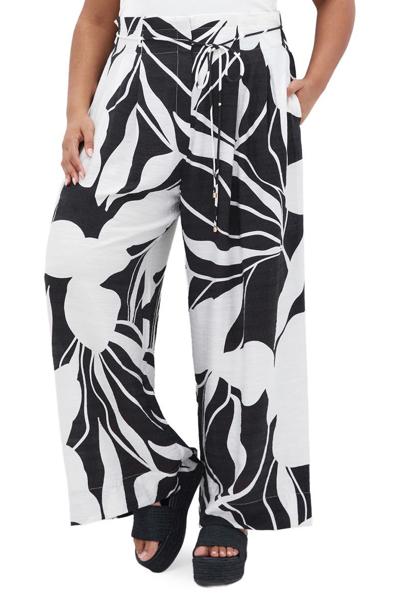 City Chic High Waist Wide Leg Pants, Main, color,