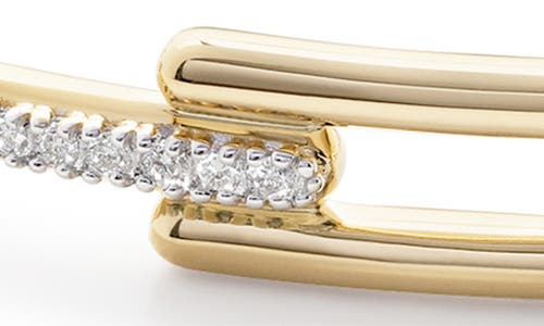 Monica Vinader 18ct Gold-plated Vermeil Silver Diamond Signature Link Skinny Bangle Bracelet In Gold