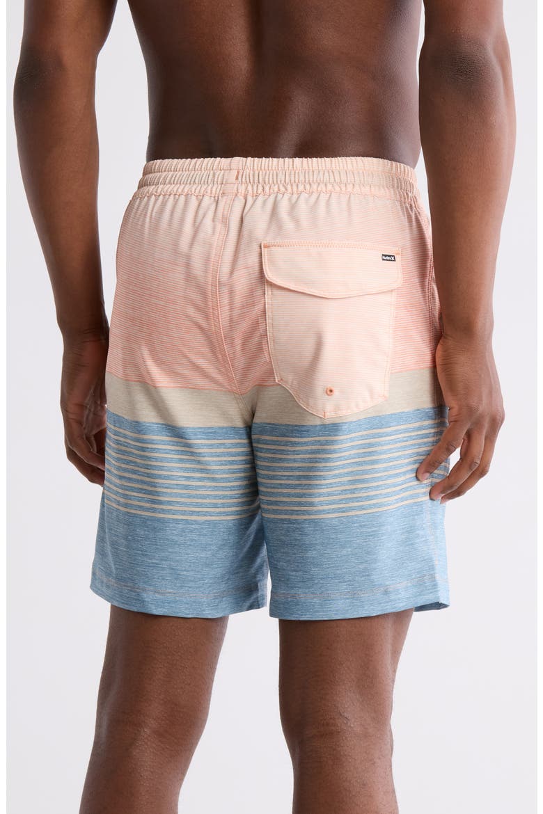 Ombré Volley Swim Shorts, Alternate, color, ORANGE CREAM
