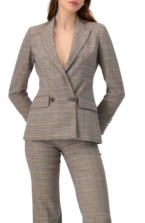 Double-Breasted Prince of Wales Blazer