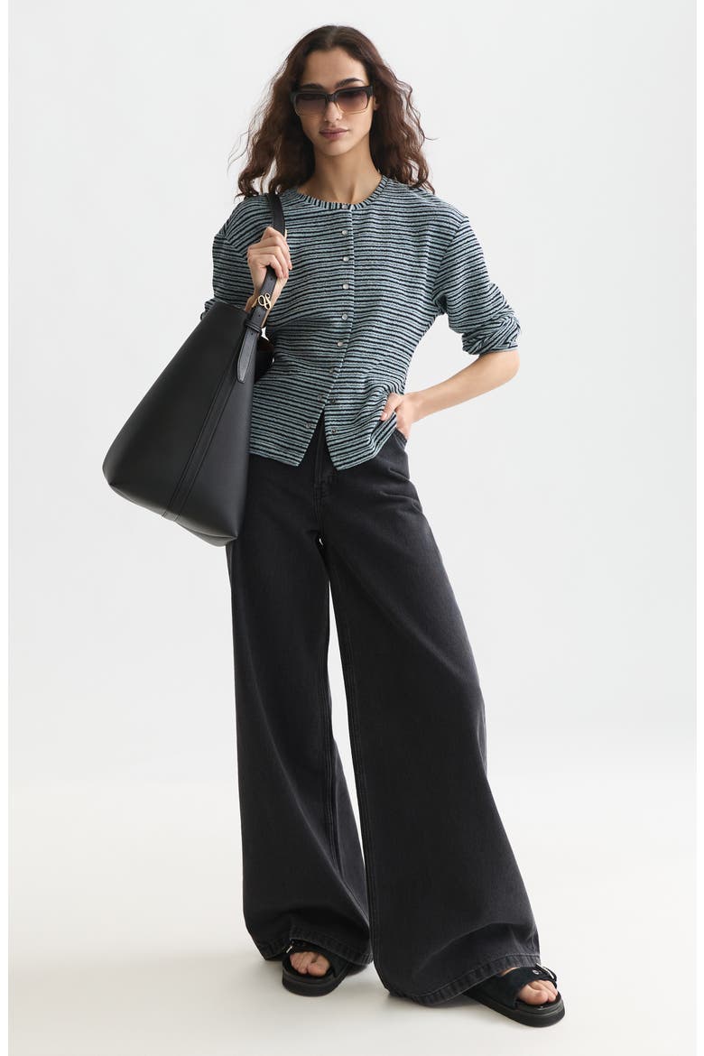 Stripe Cardigan, Alternate, color, ARONA STRIPE