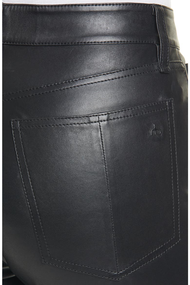 Nina High Waist Skinny Leather Pants, Alternate, color, BLK