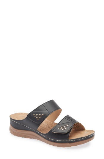 Extreme By Eddie Marc Laser Cut Wedge Sandal