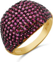 SHYMI Cubic Zirconia Pavé Dome Signet Ring