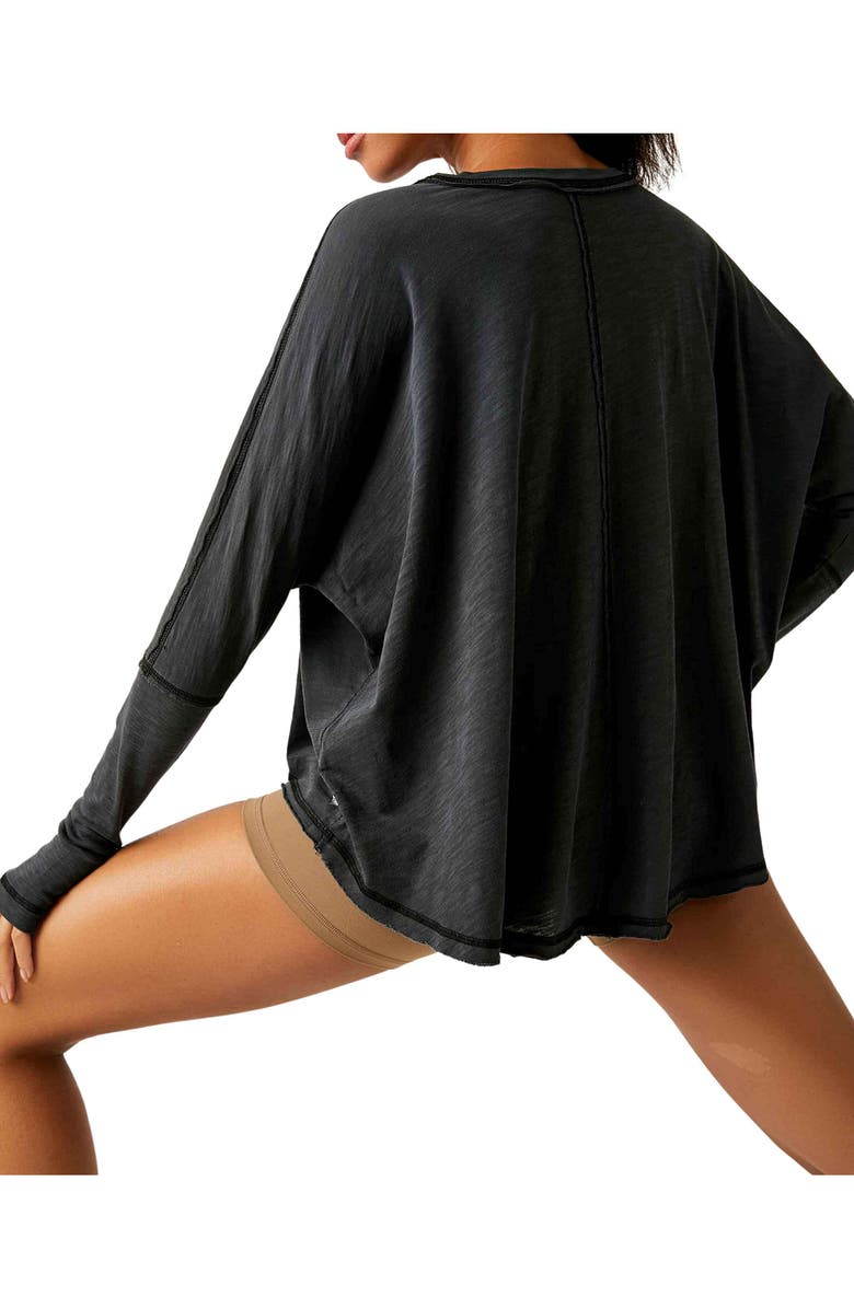FP Movement by Free People Ten Laps Asymmetric Long Sleeve Cotton Top, Alternate, color,
