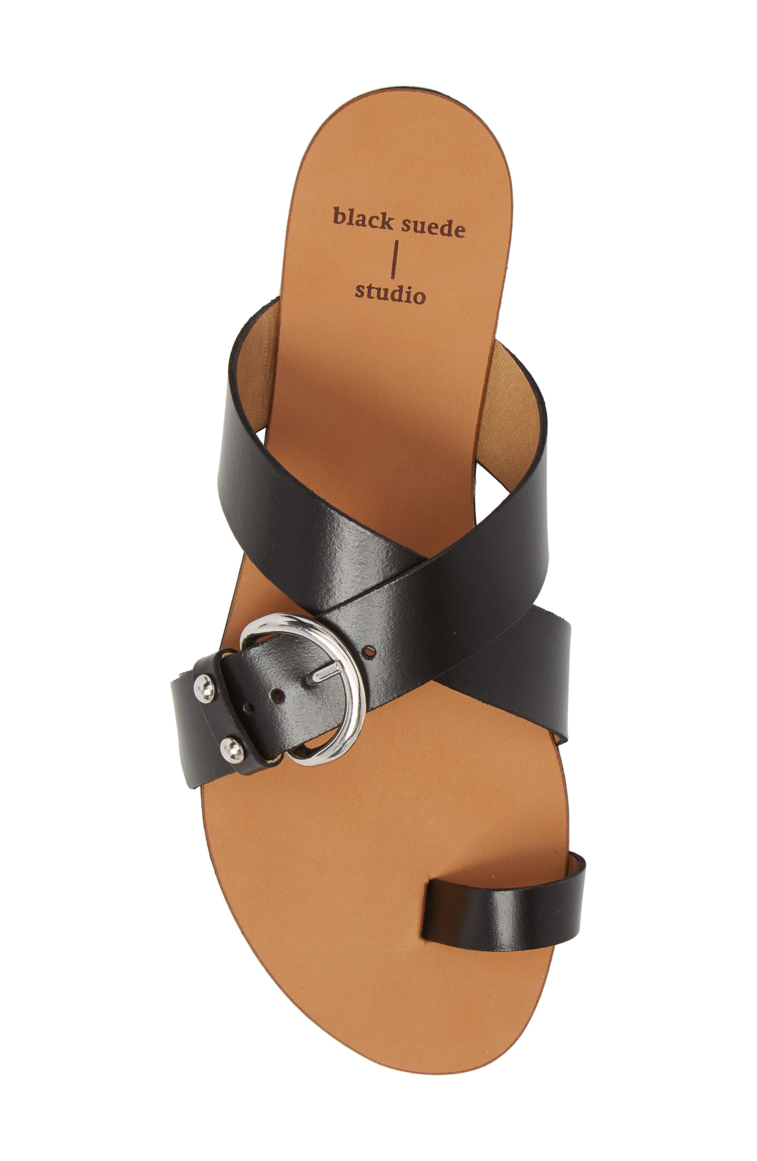 BLACK SUEDE STUDIO Elyse Slide Sandal, Alternate, color, 