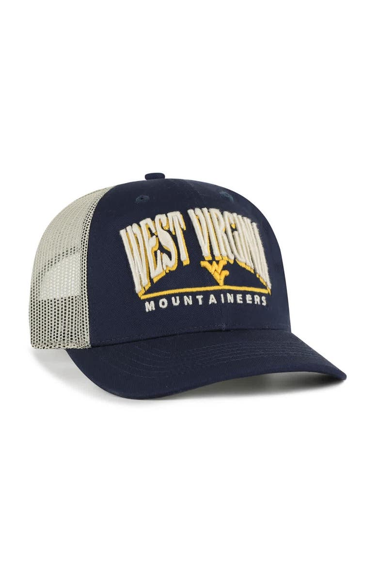 '47 Men's '47 Navy West Virginia Mountaineers Arid Adjustable Trucker Hat, Alternate, color, Navy