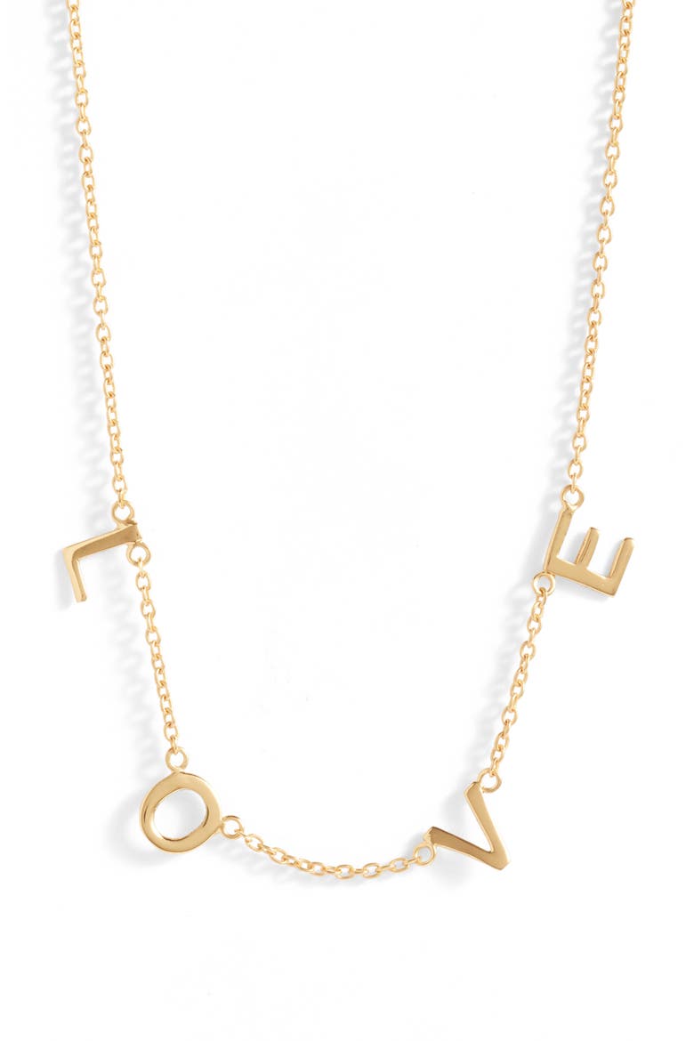 Love Station Necklace, Main, color, YELLOW GOLD