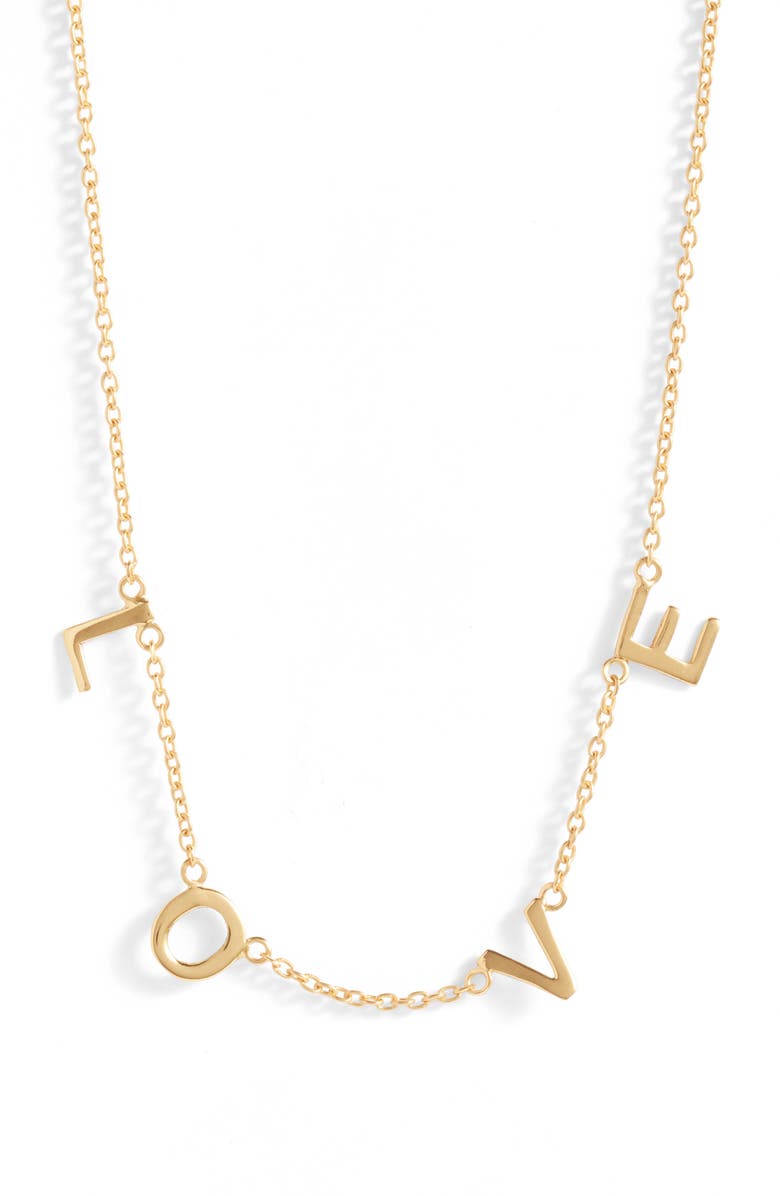 STONE AND STRAND Love Station Necklace, Main, color, 