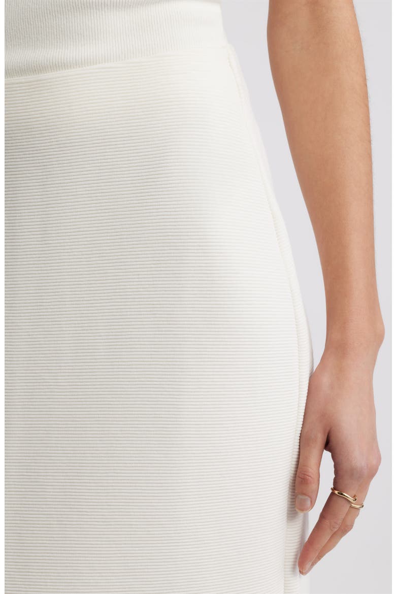 Ottoman Knit Midi Skirt, Alternate, color, WHITE HOT