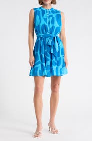 Sam Edelman Pleated Tie Waist Dress