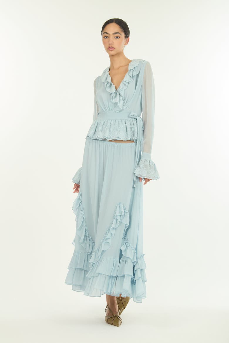 Poet Blouse, Main, color, Powder Blue