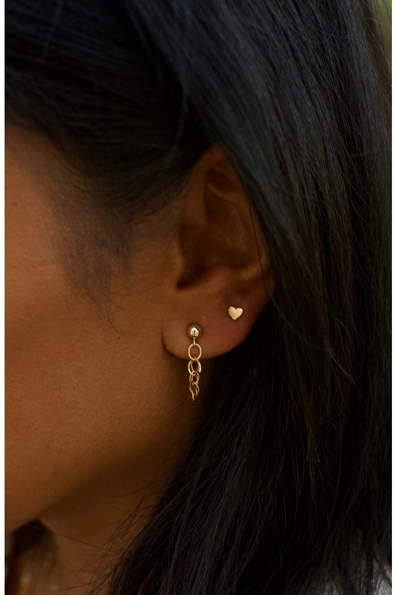 Marley Chain Stud Earrings, Alternate, color, GOLD
