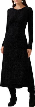 Karen Kane Velvet Burnout Midi Dress