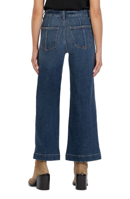 KUT FROM THE KLOTH KUT FROM THE KLOTH MEG EXPOSED BUTTON HIGH WAIST ANKLE WIDE LEG JEANS 