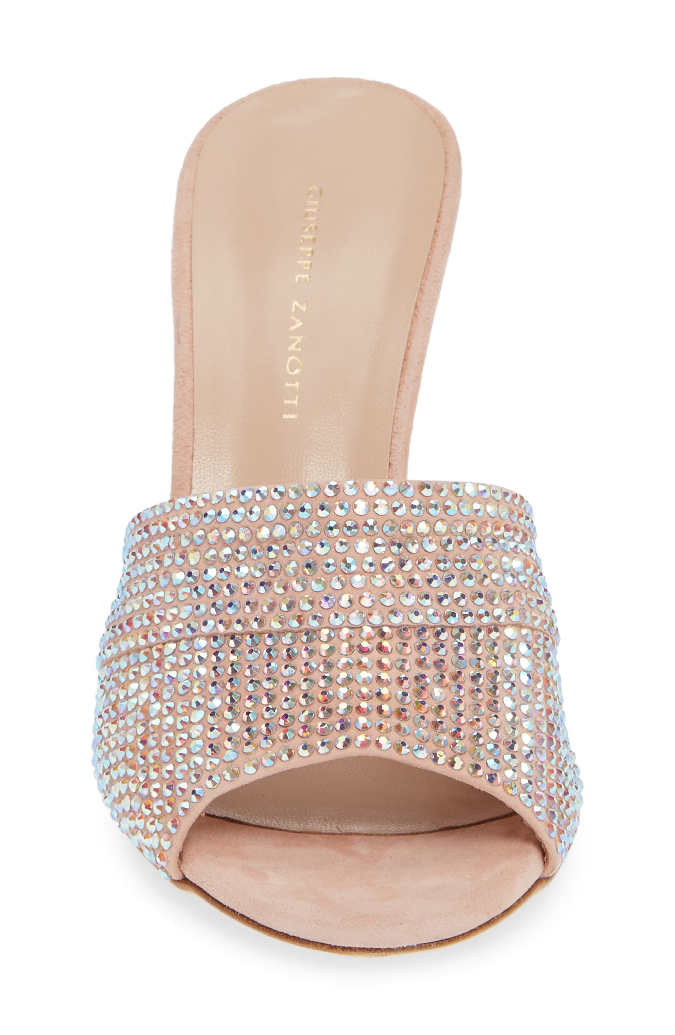 Giuseppe Zanotti Crystal Embellished Block Heel Sandal, Alternate, color, 
