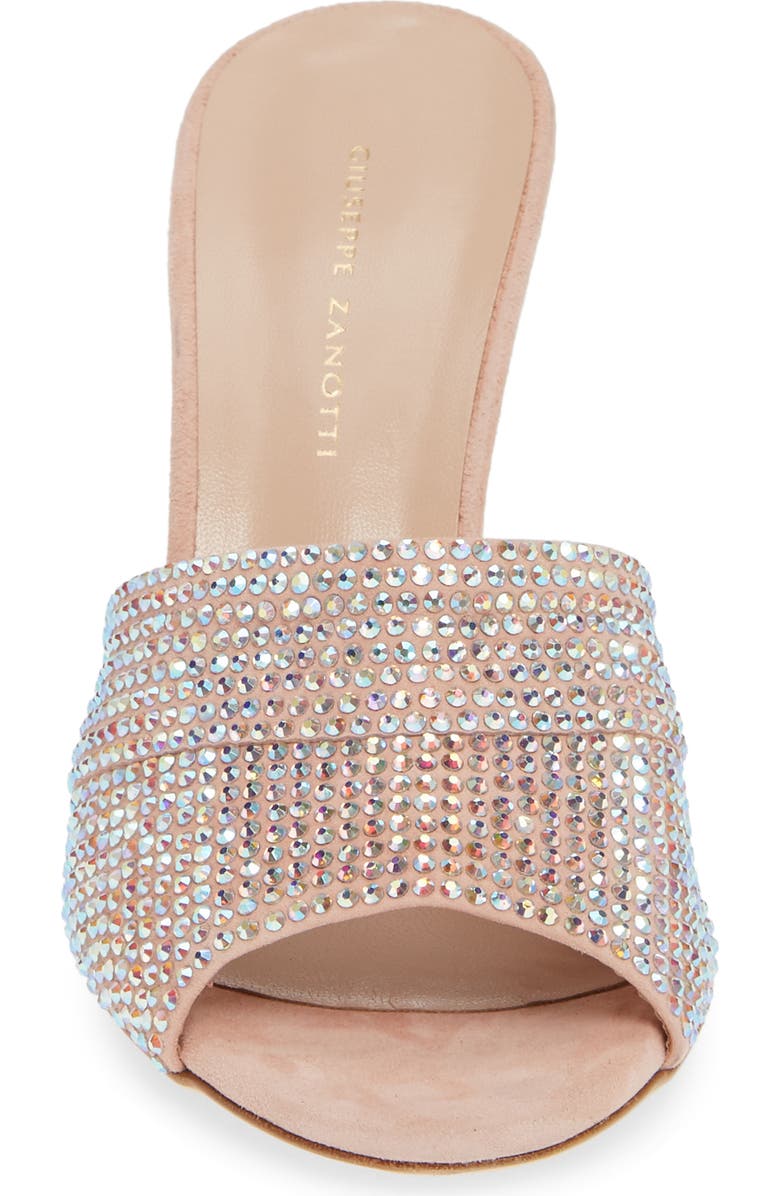 Giuseppe Zanotti Crystal Embellished Block Heel Sandal, Alternate, color,