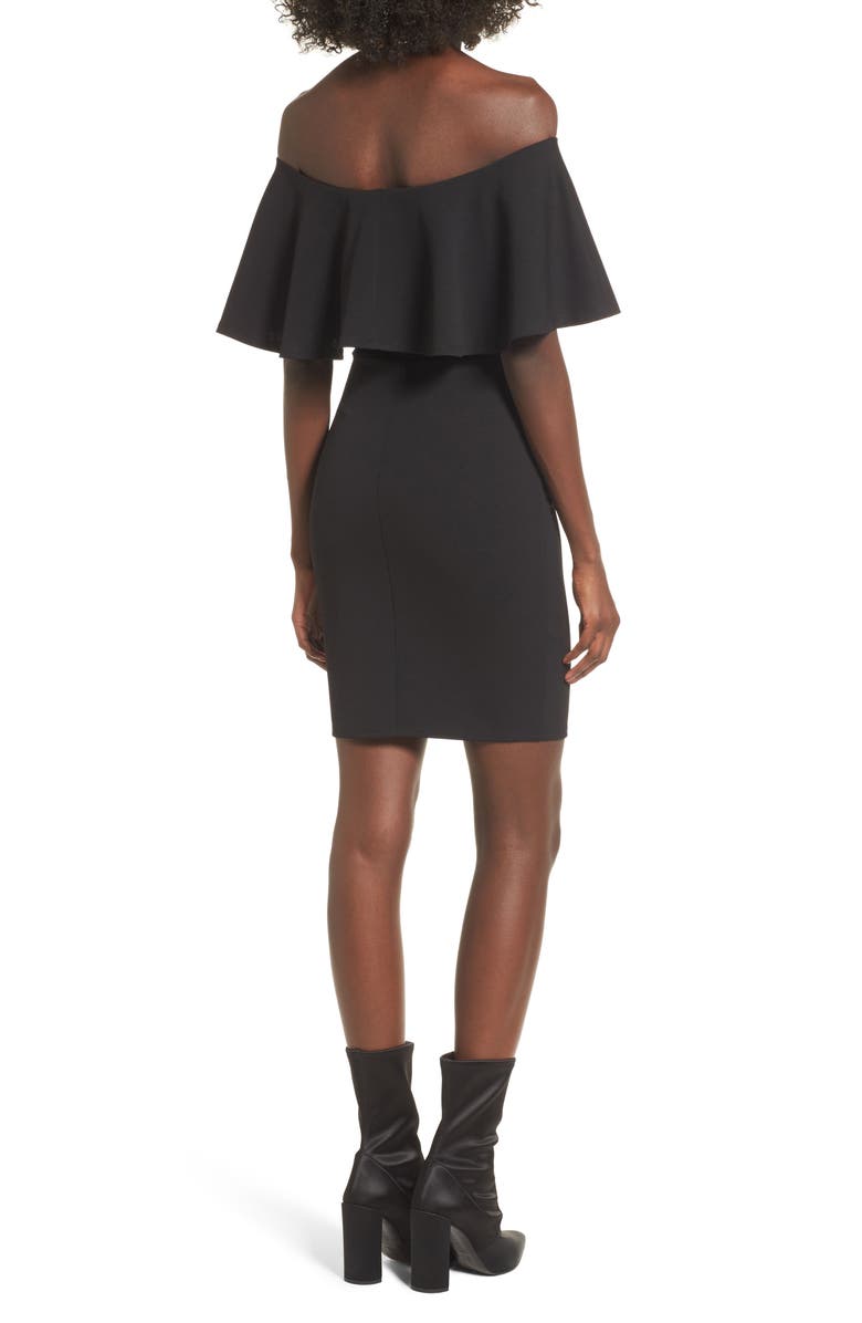 Soprano Ruffle Off the Shoulder Body-Con Dress, Alternate, color, 