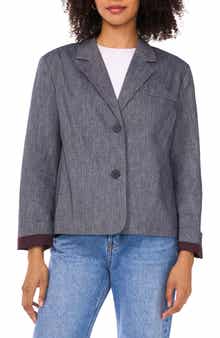 Halogen® Two Button Cotton Blazer