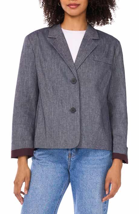 Halogen® Two Button Cotton Blazer