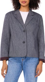 Halogen® Two Button Cotton Blazer
