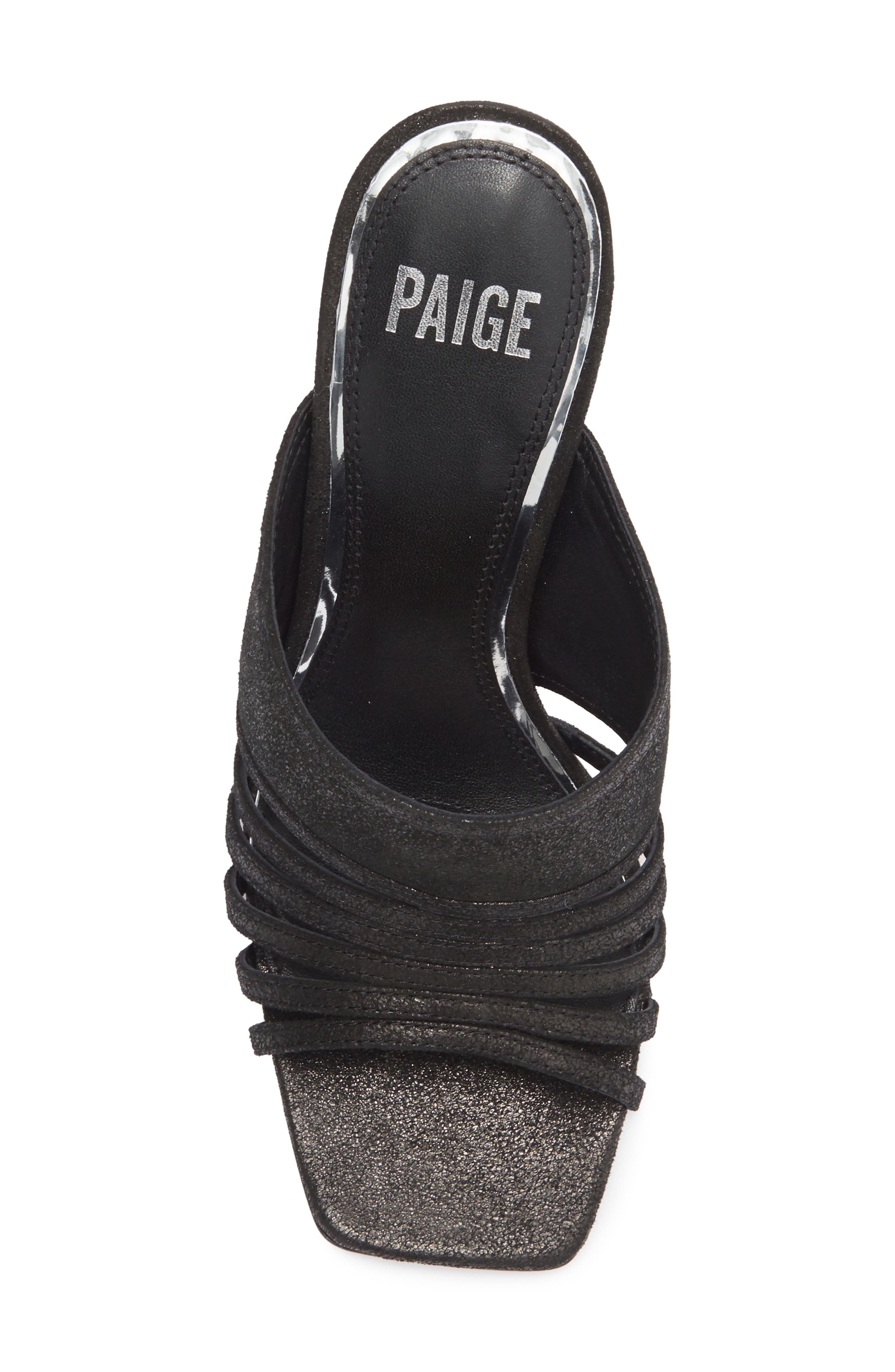 PAIGE Tara Square Toe Sandal, Alternate, color, Black