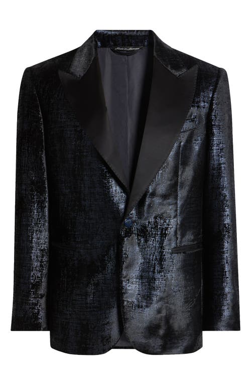 Zanella Fulton Metallic Burnout Dinner Jacket In Black