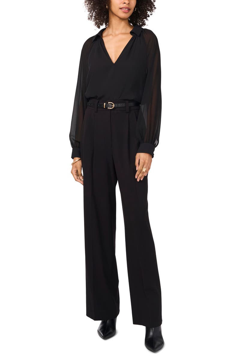 Vince Camuto Long Sleeve Georgette Top, Alternate, color,