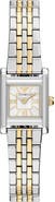 Emporio Armani Small Mother-of-Pearl Tank Bracelet Watch, 19mm x 26mm