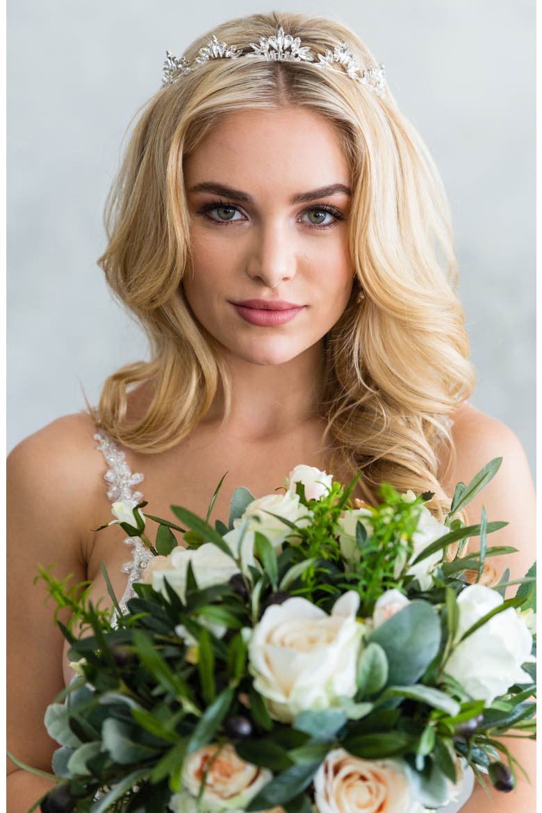 Natala Crystal Tiara, Alternate, color, SILVER