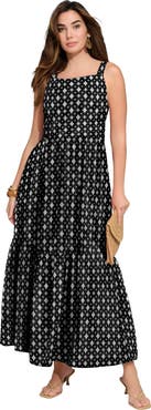Roaman's Plus Size Square Neck Adjustable Strap Maxi Dress