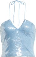 Princess Polly Kalokairi Sequin Halter Top