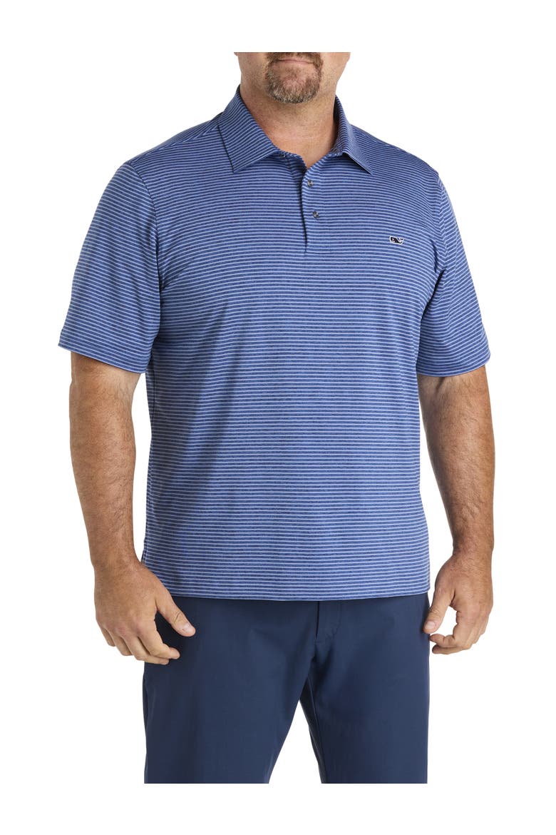 Big & Tall Striped Sankaty Performance Polo Shirt, Alternate, color, GRAY PINE DEEP BAY