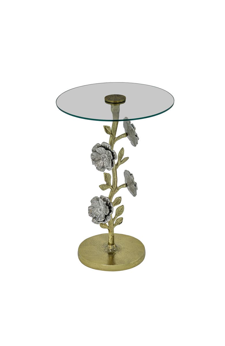 Expo Bazaar Side Table with Glass Top, Main, color, Gold